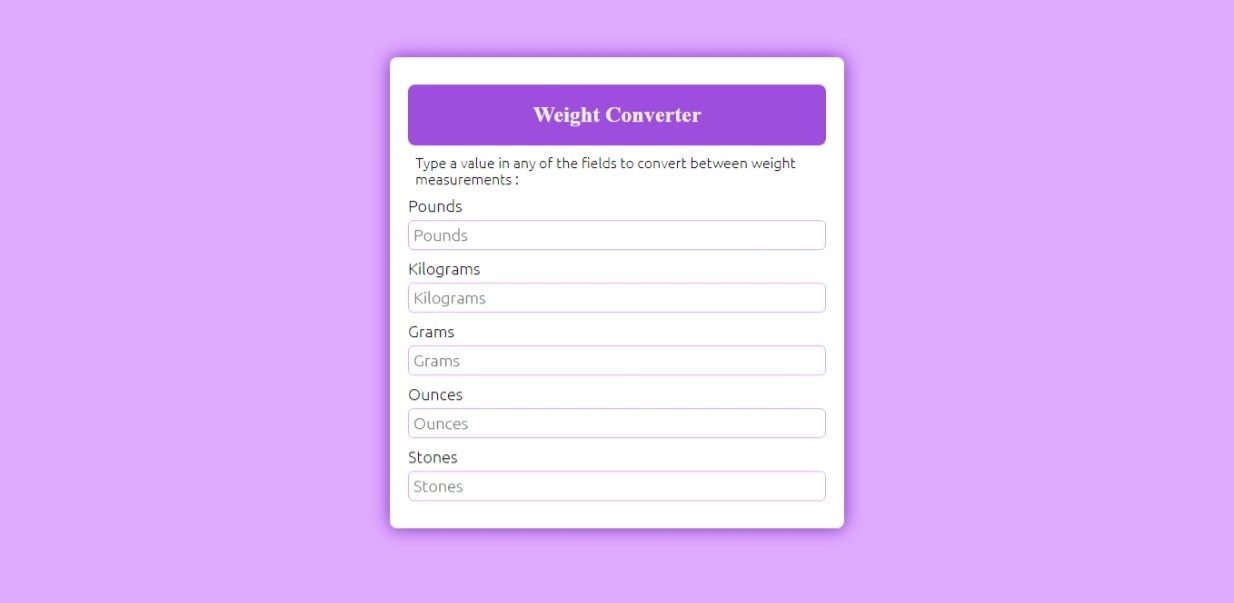 Weight Converter